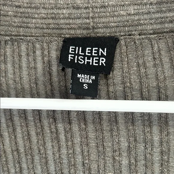 Eileen Fisher Ribbed Gray Cardigan - Picture 2 of 4